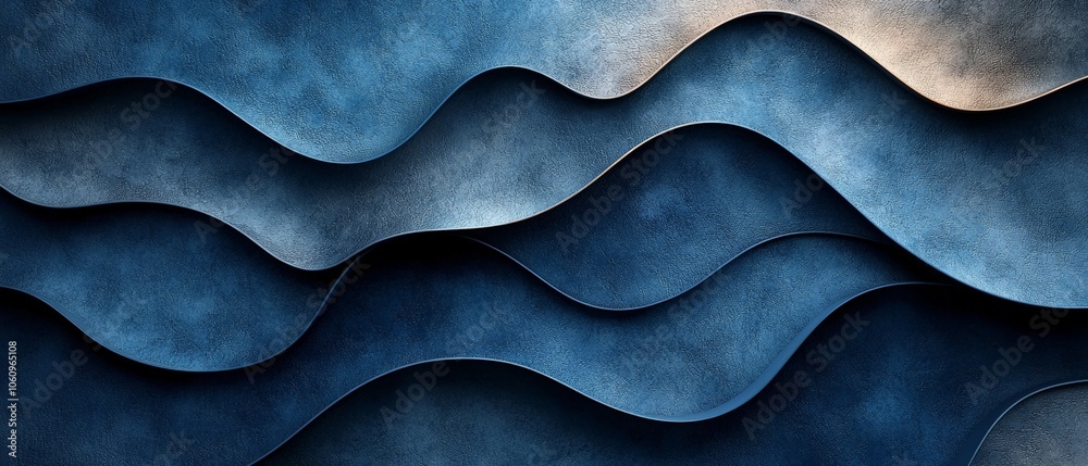Abstract design featuring layered waves in shades of blue, creating a textured visual effect. Abstract design featuring layered waves in shades of blue, creating a textured visual effect.