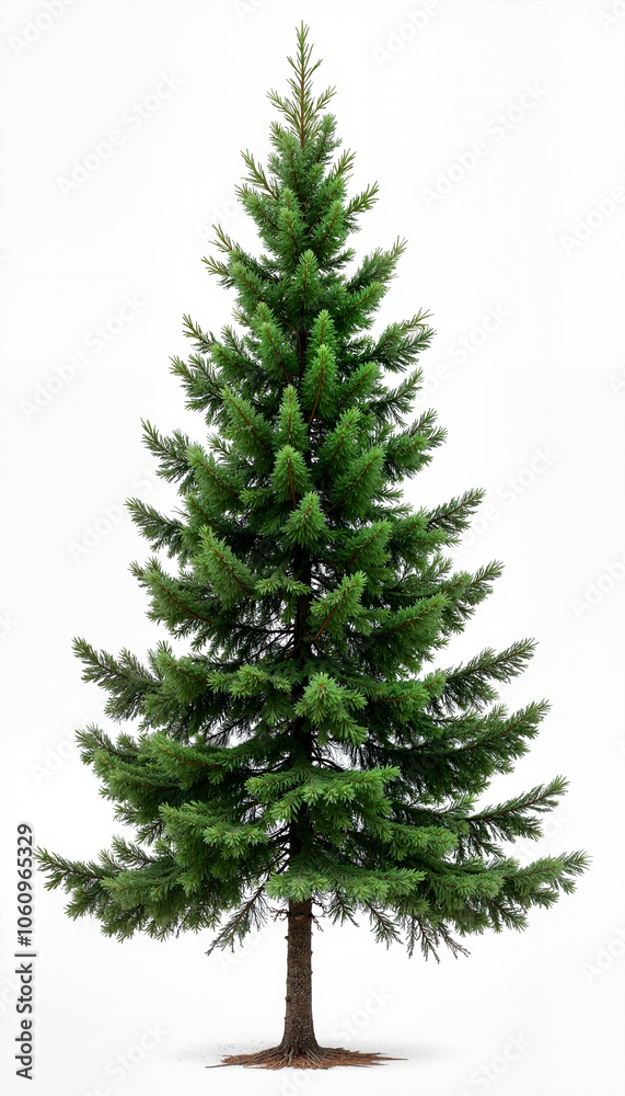 Green Christmas tree symbolizing the spirit of the holiday and natural beauty Green Christmas tree symbolizing the spirit of the holiday and natural beauty