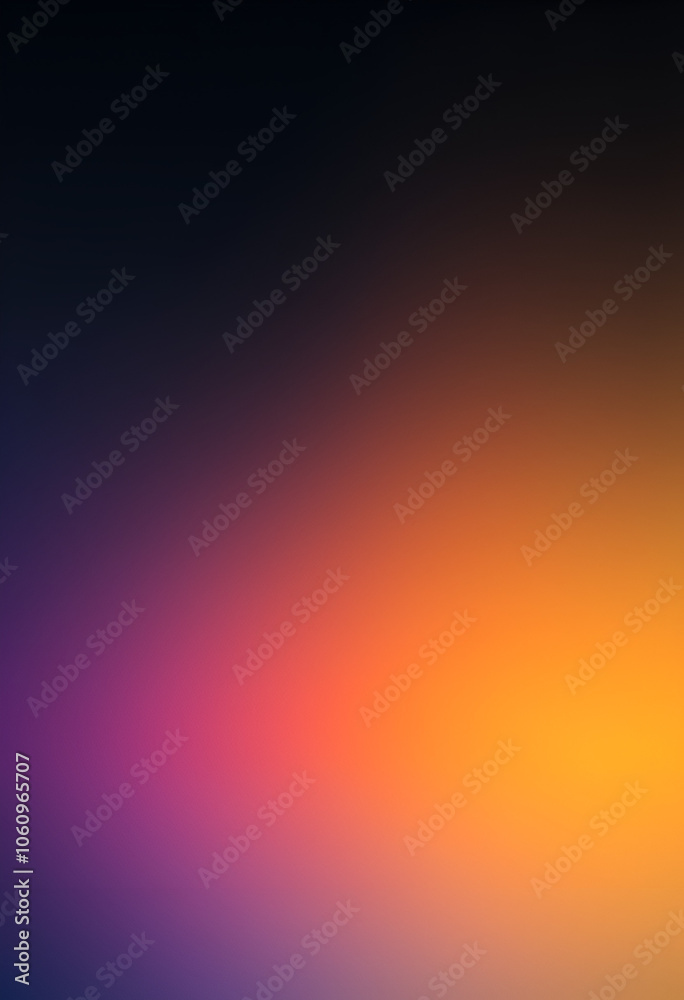 Naklejka premium An abstract grainy texture illustration with a vibrant sunset gradient, featuring bold transitions of orange and purple, perfect for dynamic backgrounds.