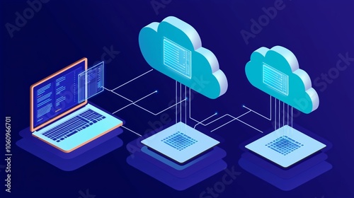 simple Illustration of a device connecting to a cloud environment