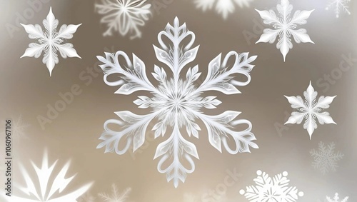 christmas background with snowflakes