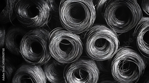 coils of steel or iron wire piled in the metalworking sector, annealing wire drawing