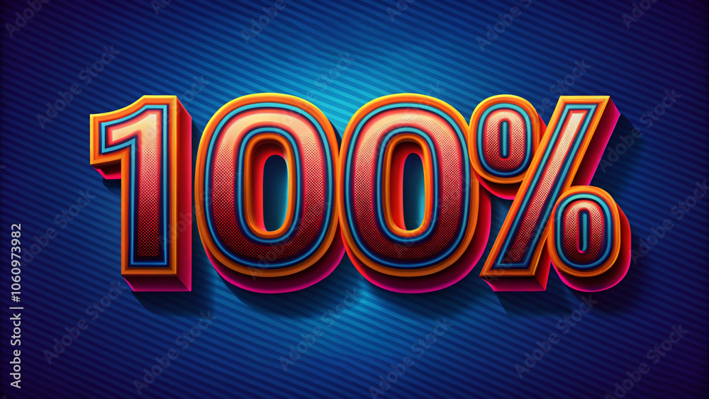 modern 3d text effect 100% OFF 3d rendering with background