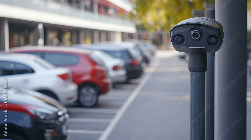 Smart LPR camera parking system solutions are visualized, showing automated number plate recognition for barrier, free parking lot management Smart LPR camera parking system solutions are visualized, showing automated number plate recognition for barrier, free parking lot management