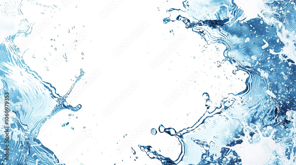 Water, border, background wallpaper, blank in the middle, minimalism, negative space, used for postcard template Water, border, background wallpaper, blank in the middle, minimalism, negative space, used for postcard template