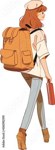 여행가는길, 여행, 휴가, 배낭여행, 뒷모습,On the way to travel, travel, vacation, backpacking trip, back view