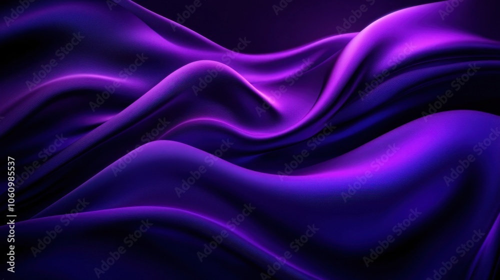 Luxurious Deep Purple Fabric Flows in Elegant Waves Luxurious Deep Purple Fabric Flows in Elegant Waves