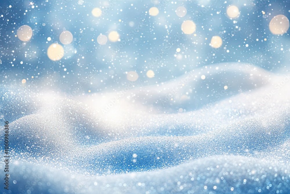 Silver glitter background with bokeh, space for text. Silver glitter background with bokeh, space for text.