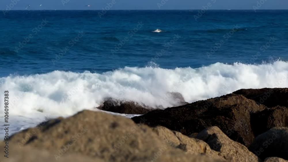 Fascinating video of ocean waves crashing onto rocky shores
Fascinating video of ocean waves crashing onto rocky shores