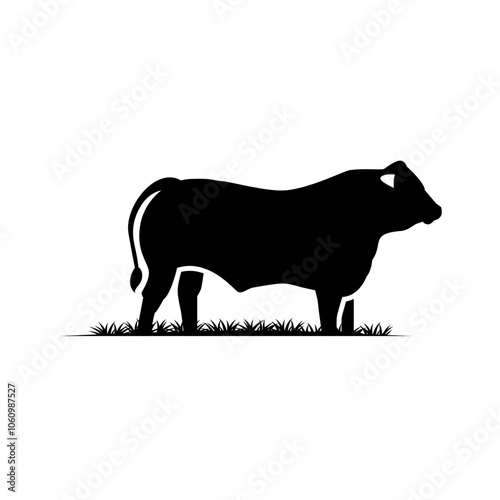 Angus Cow Cattle Beef Grass Silhouette