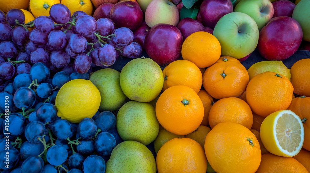 Fresh Fruit Mix Oranges Grapes Lemons Apples Healthy Snack Food Fresh Fruit Mix Oranges Grapes Lemons Apples Healthy Snack Food