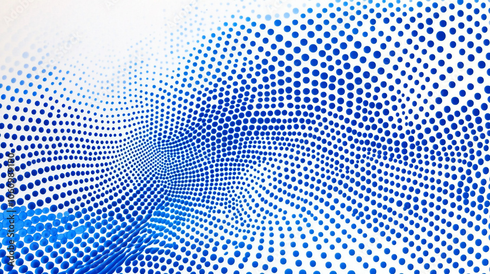 Abstract Blue and White Dotted Background Pattern