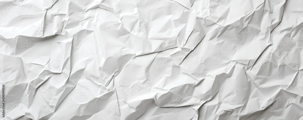 Obraz premium White crumpled paper texture background.