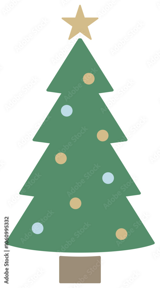Christmas Tree | Minimalist Xmas Tree | Christmas Star | Vector Illustration Christmas Tree | Minimalist Xmas Tree | Christmas Star | Vector Illustration