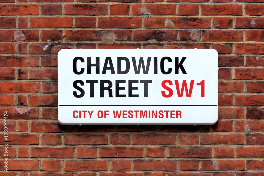 Chadwick Street sign, City of Westminster, London SW1 Chadwick Street sign, City of Westminster, London SW1