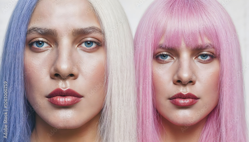 Portrait of beautiful transgender woman, transsexual fashion model, trans people