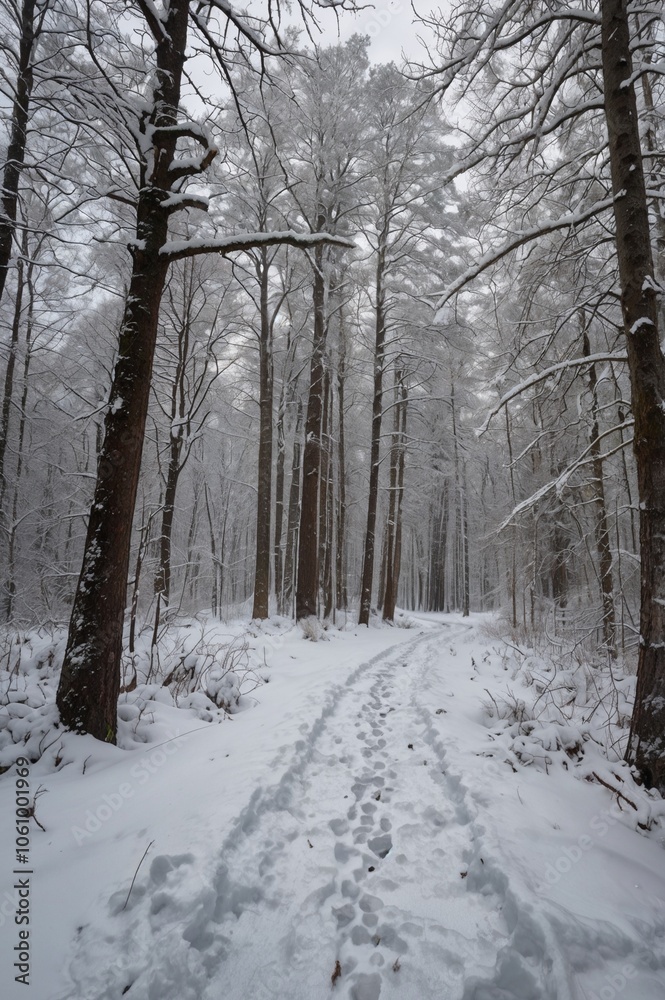 winter forest in the snow winter forest in the snow