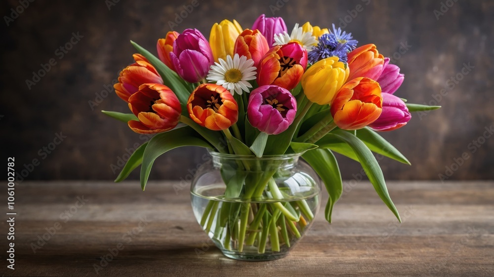 A closeup of a vibrant arrangement of colorful flowers, showcasing their intricate petals and rich hues, perfect for brightening any space and celebrating nature's beauty A closeup of a vibrant arrangement of colorful flowers, showcasing their intricate petals and rich hues, perfect for brightening any space and celebrating nature's beauty