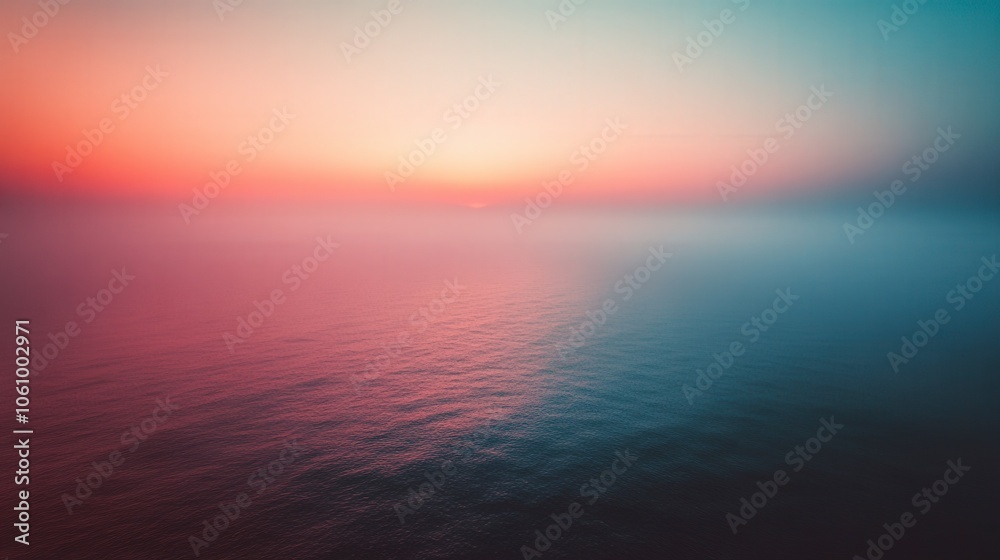 Obraz premium Serene Aerial View of Ocean at Sunset