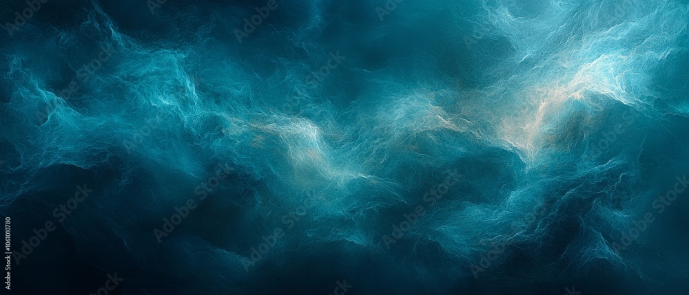 Abstract representation of ethereal clouds in shades of blue and teal. Abstract representation of ethereal clouds in shades of blue and teal.