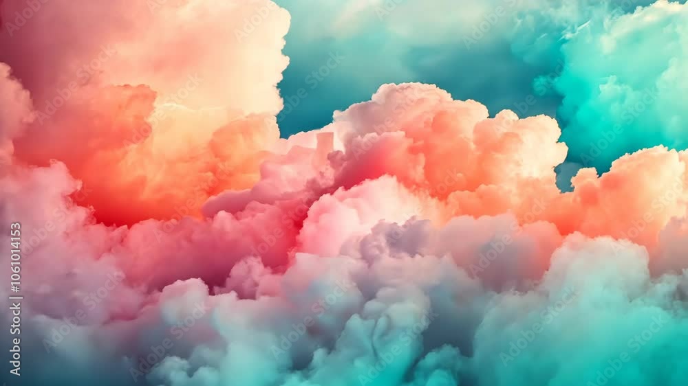 Colorful clouds fill the sky in a stunning display of nature's artistry Colorful clouds fill the sky in a stunning display of nature's artistry
