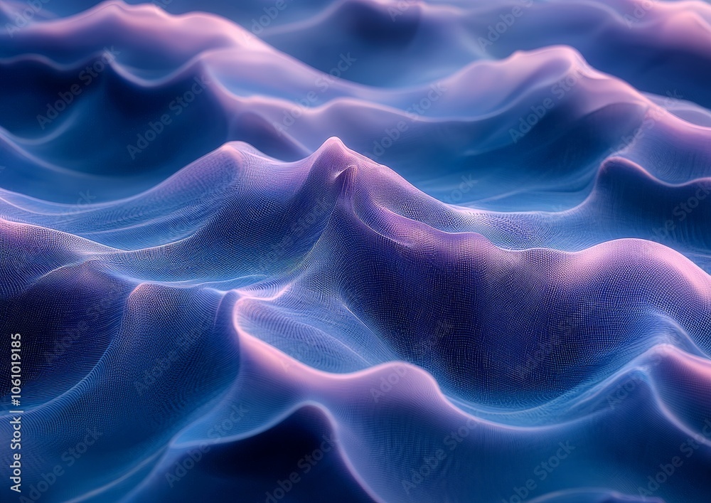 Abstract representation of flowing waves with soft gradients and smooth textures. Abstract representation of flowing waves with soft gradients and smooth textures.