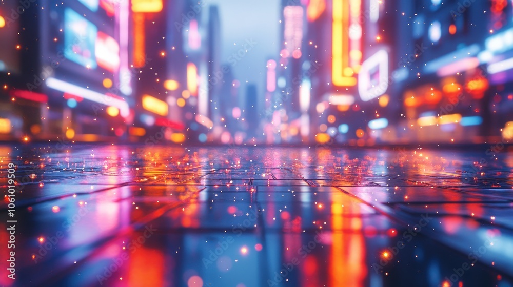 Futuristic Neon Cityscape at Night Futuristic Neon Cityscape at Night
