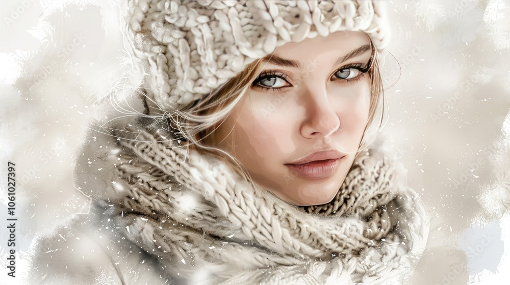 portrait of a person in winter portrait of a person in winter