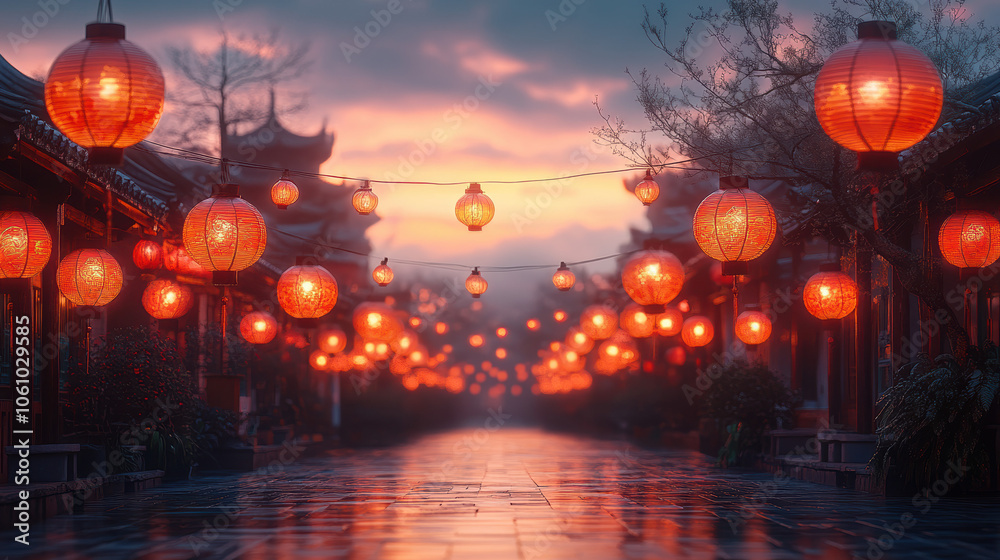 Artistic depiction of a lantern festival during the Lunar New Year, Chinese New Year, symbolizing joy and community celebration. Artistic depiction of a lantern festival during the Lunar New Year, Chinese New Year, symbolizing joy and community celebration.