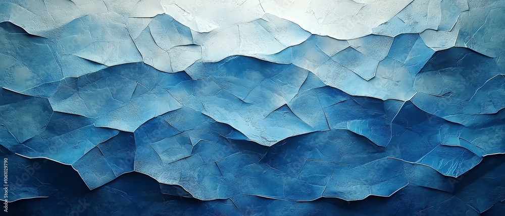 Abstract representation of waves in varying shades of blue, creating a textured ocean effect. Abstract representation of waves in varying shades of blue, creating a textured ocean effect.
