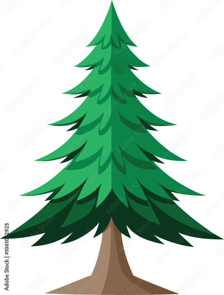 Obraz premium spruce tree silhouette, Set of silhouettes of spruce trees vector illustration