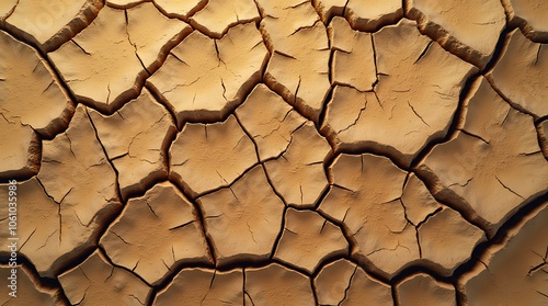 Cracked Earth and Dry Soil Patterns in Natural Texture