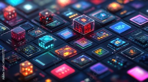 Infographic-style image highlighting popular game genres and statistics, using engaging visuals to convey trends in the iGaming industry.