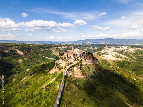 Castle in the sky, Civita di Bagnoregio in Tuscany Italy photo