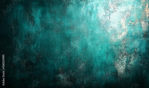 Abstract textured background in shades of teal and turquoise, suitable for design projects.