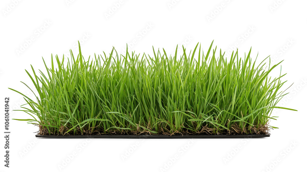 Fresh Clumps of Green Grass Isolated on White Background Fresh Clumps of Green Grass Isolated on White Background