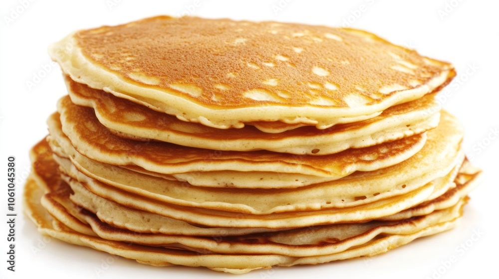 A Stack of Golden Brown Pancakes Ready for Syrup A Stack of Golden Brown Pancakes Ready for Syrup