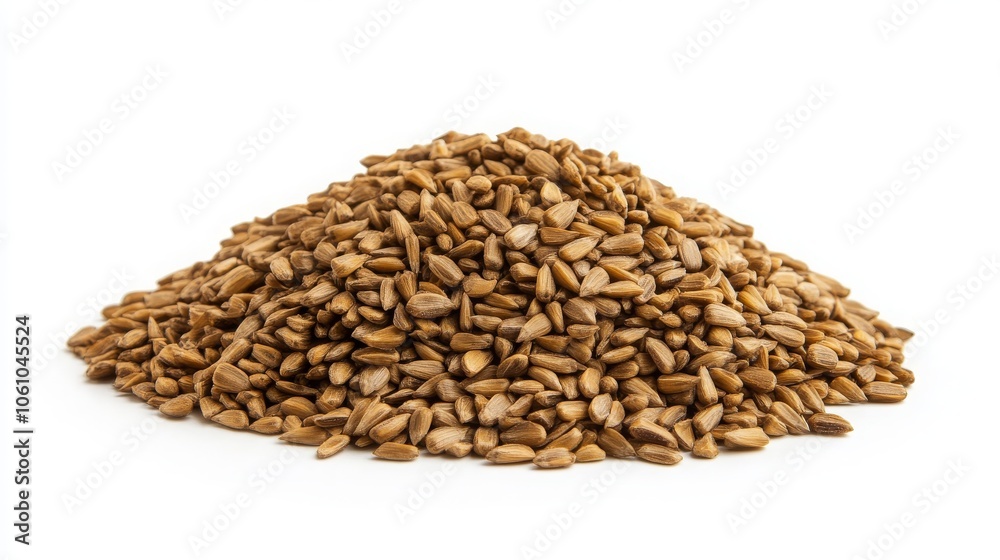 Obraz premium Heap of sunflower seeds, isolated. 