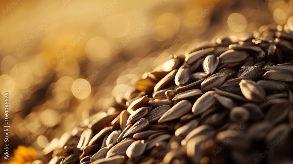 Obraz premium Heap of sunflower seeds, isolated. 
