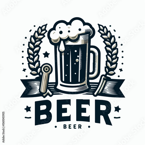 beer logo illustrated