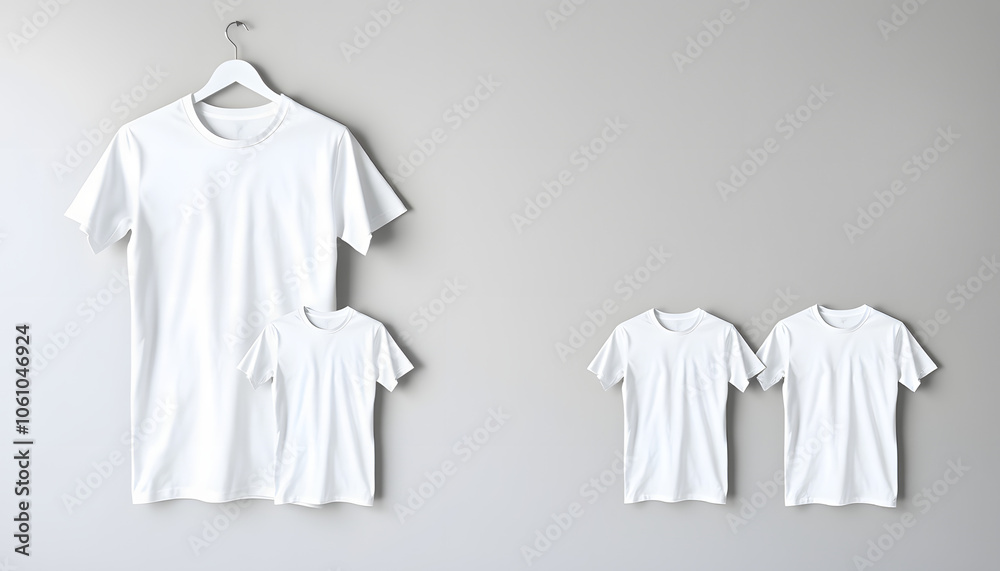 White t-shirts with copy space on gray background isolated with white highlights, png White t-shirts with copy space on gray background isolated with white highlights, png