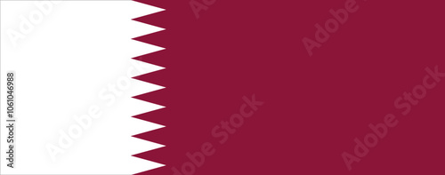 Qatar flag icon. Flag of State of Qatar. Qatari flag