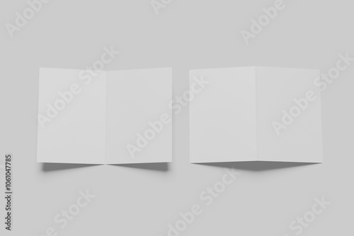 Blank a4 bifold Brochure white