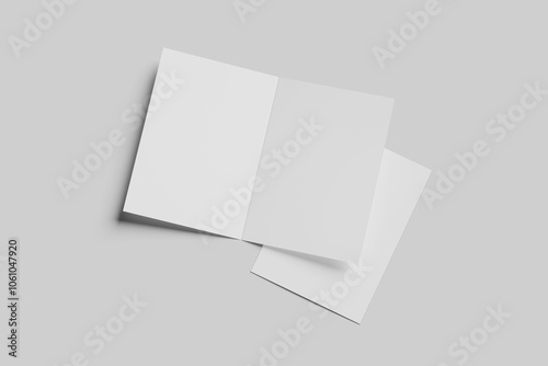 Blank a4 bifold Brochure white