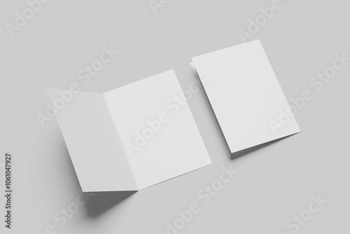 Blank a4 bifold Brochure white