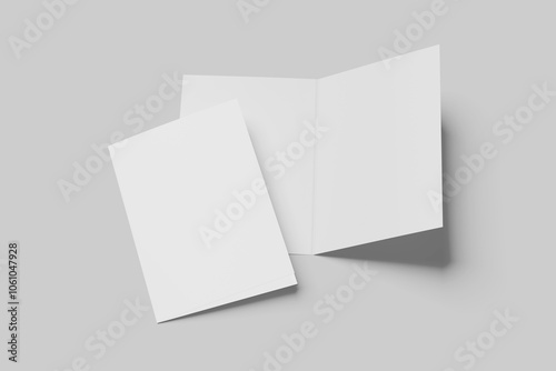 Blank a4 bifold Brochure white