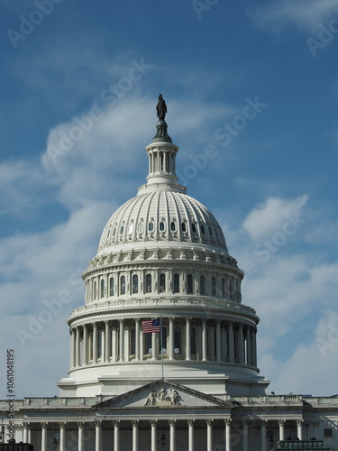 View of United States Capitol Dome and Statue of Freedom