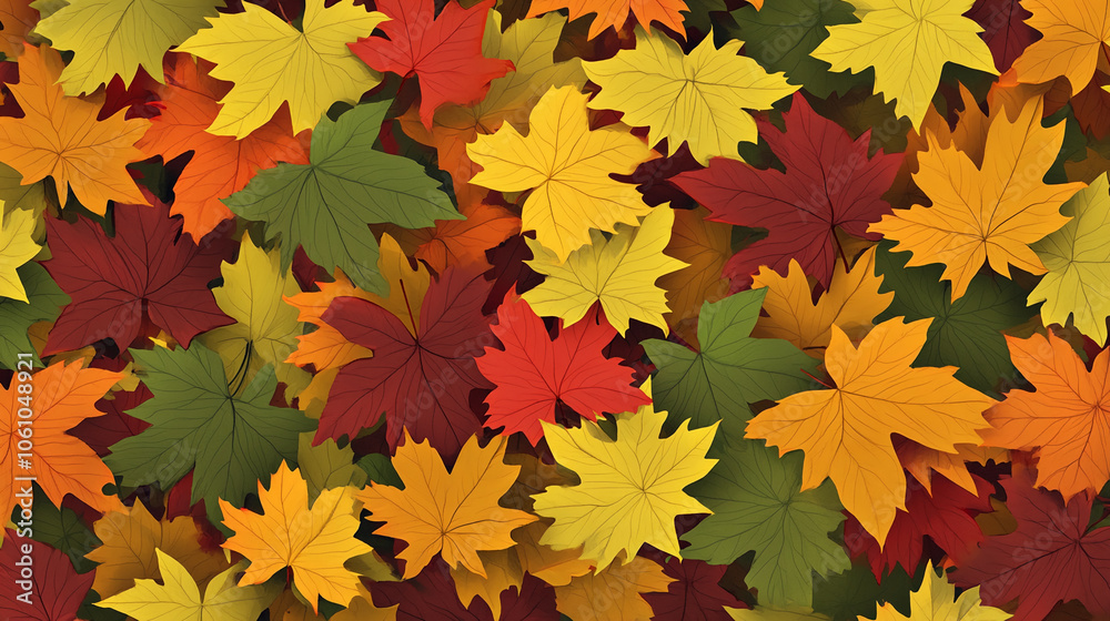 Colorful autumn leaves blanket the ground Colorful autumn leaves blanket the ground