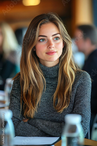 Wallpaper Mural Female Candidate at a Round Table Discussion Torontodigital.ca