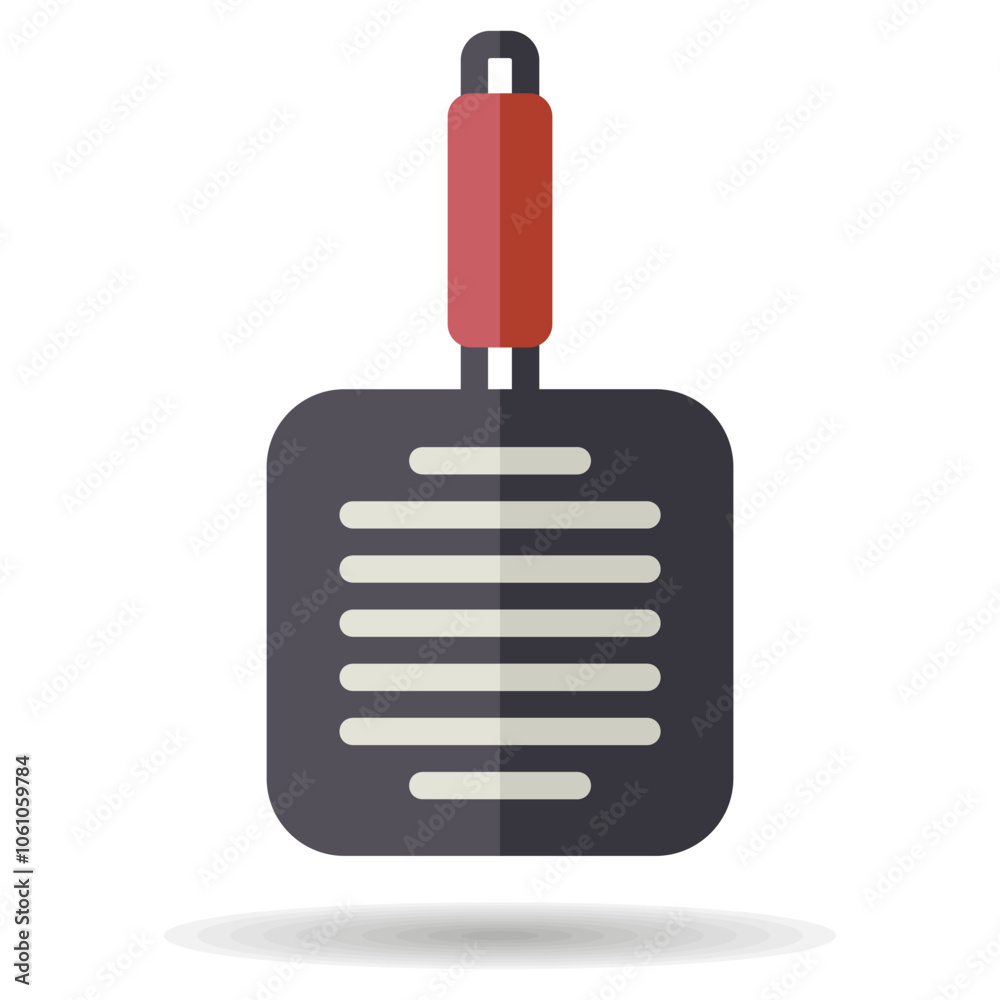 Grill pan vector icon. Kitchen appliance Grill pan vector icon. Kitchen appliance